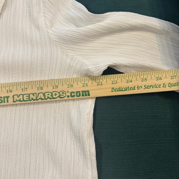 Magellan’s White Crinkle Chopstick Button up Dress Shirt Blouse NWOT XL - Picture 5 of 10